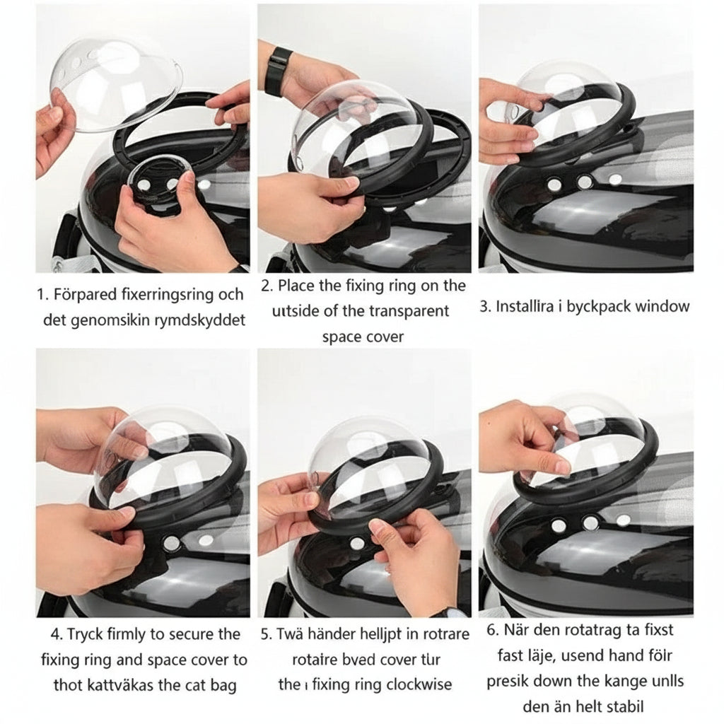 Premium Transparent Breathable Spacecapsule Pet Backpack Lightweight Portable Soft Carrier Bag for Cats Dogs Travel Outdoor